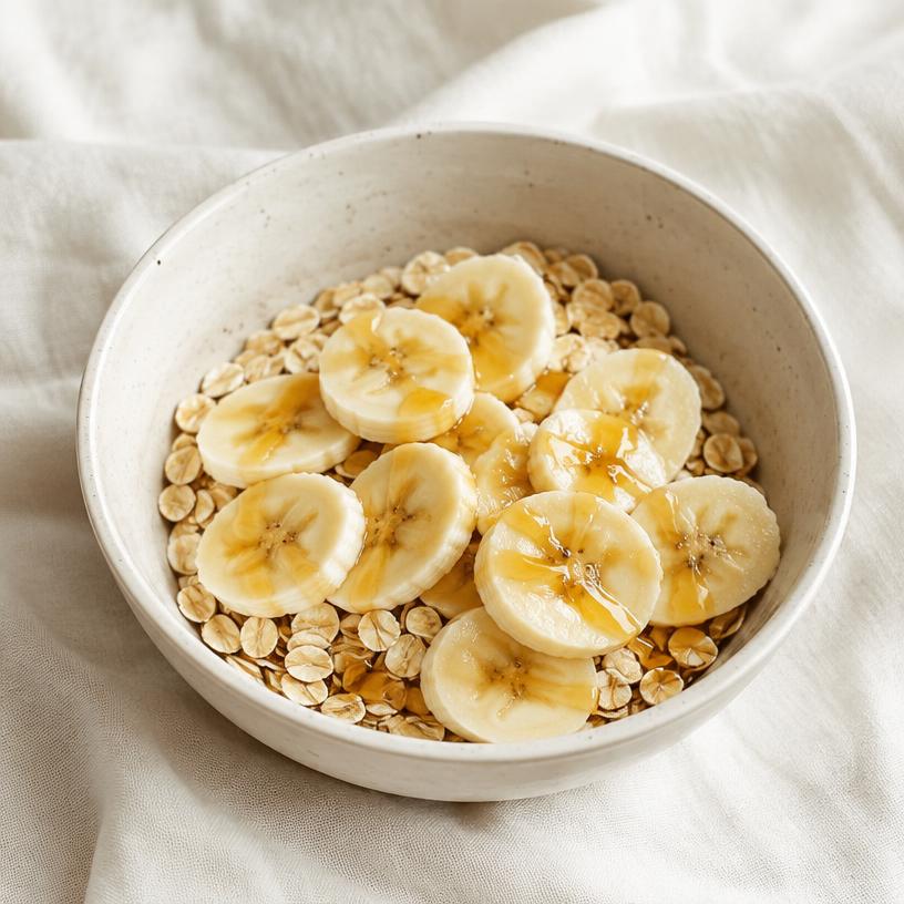 Banana com aveia e mel